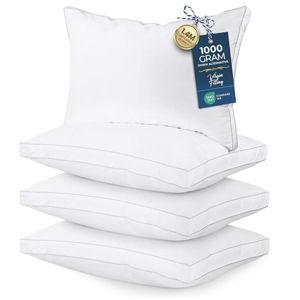 Utopia Bedding Bed Pillows for Sleeping Queen Size (White), Set of 4, Soft & Fluffy Pillow with Down Alternative Filling, Cooling, Hotel Quality, Gusseted Pillow for Back, Stomach or Side Sleepers