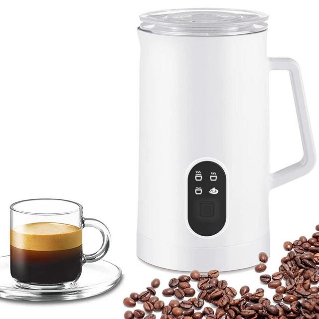 JOCOSA Milk Frother, Milk Steamer with Heat Froth Whisks, Electric Milk Frother Large Capacity(12.3oz/350ml) Automatic Hot and Cold Foam Maker and Milk Warmer for Coffee, Latte, Hot Chocolates