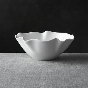 White Ruffle 11" Small Bowl