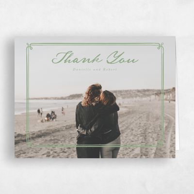 Pale Jade, Green Wedding Thank You - Elspeth Photo