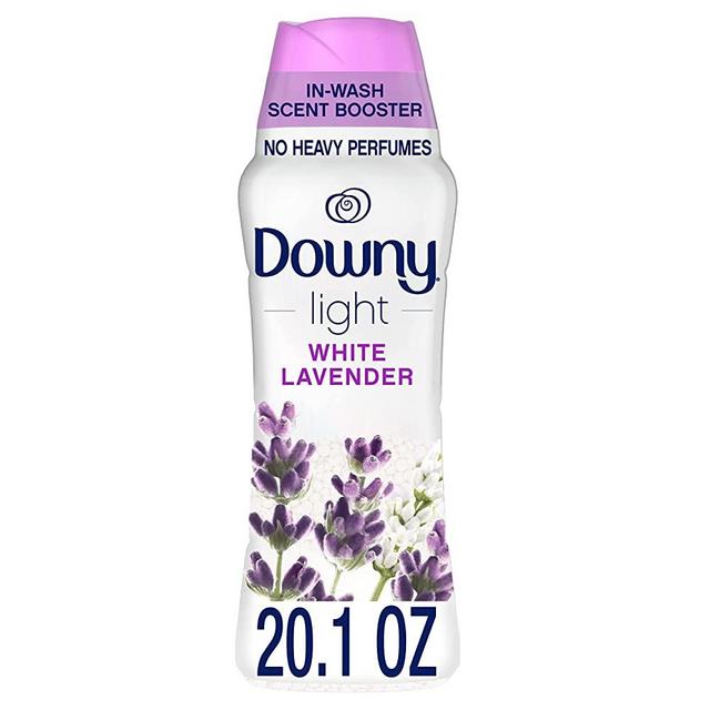 Downy Light Laundry Scent Booster Beads for Washer, White Lavender, 20.1 oz, with No Heavy Perfumes