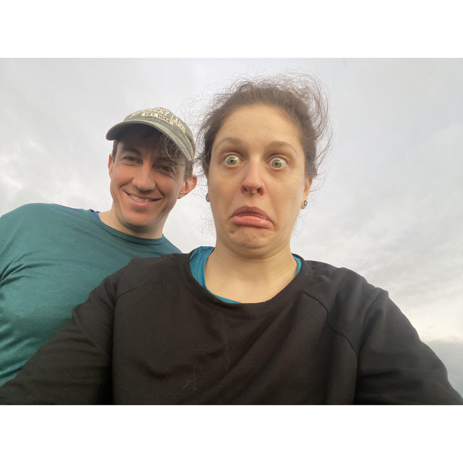 Tina snapped this very attractive selfie 10 minutes before Marcus proposed. He still decided to go for it!