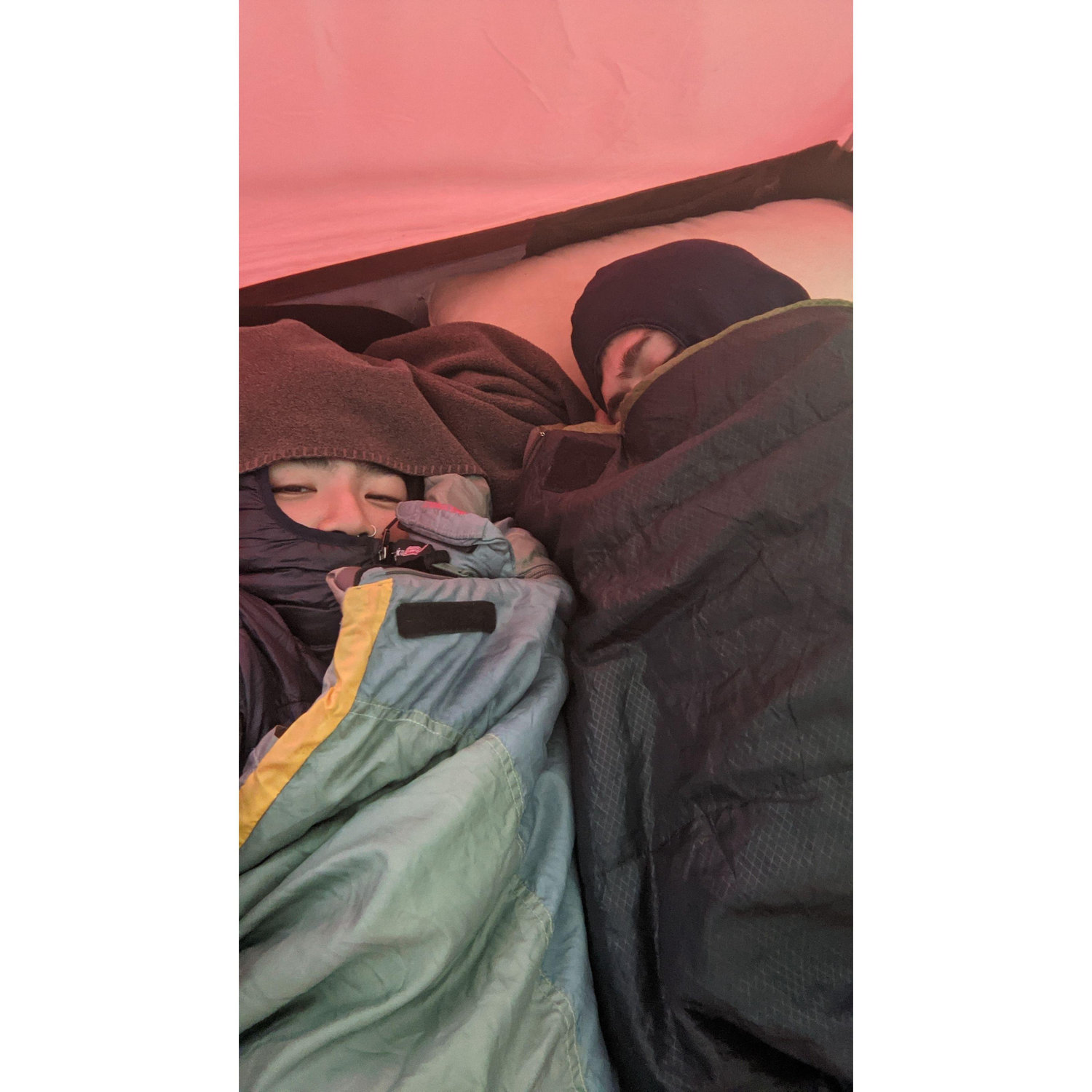 Our first time at the New River Gorge. It was snowy and we spent a day huddled in a tent.