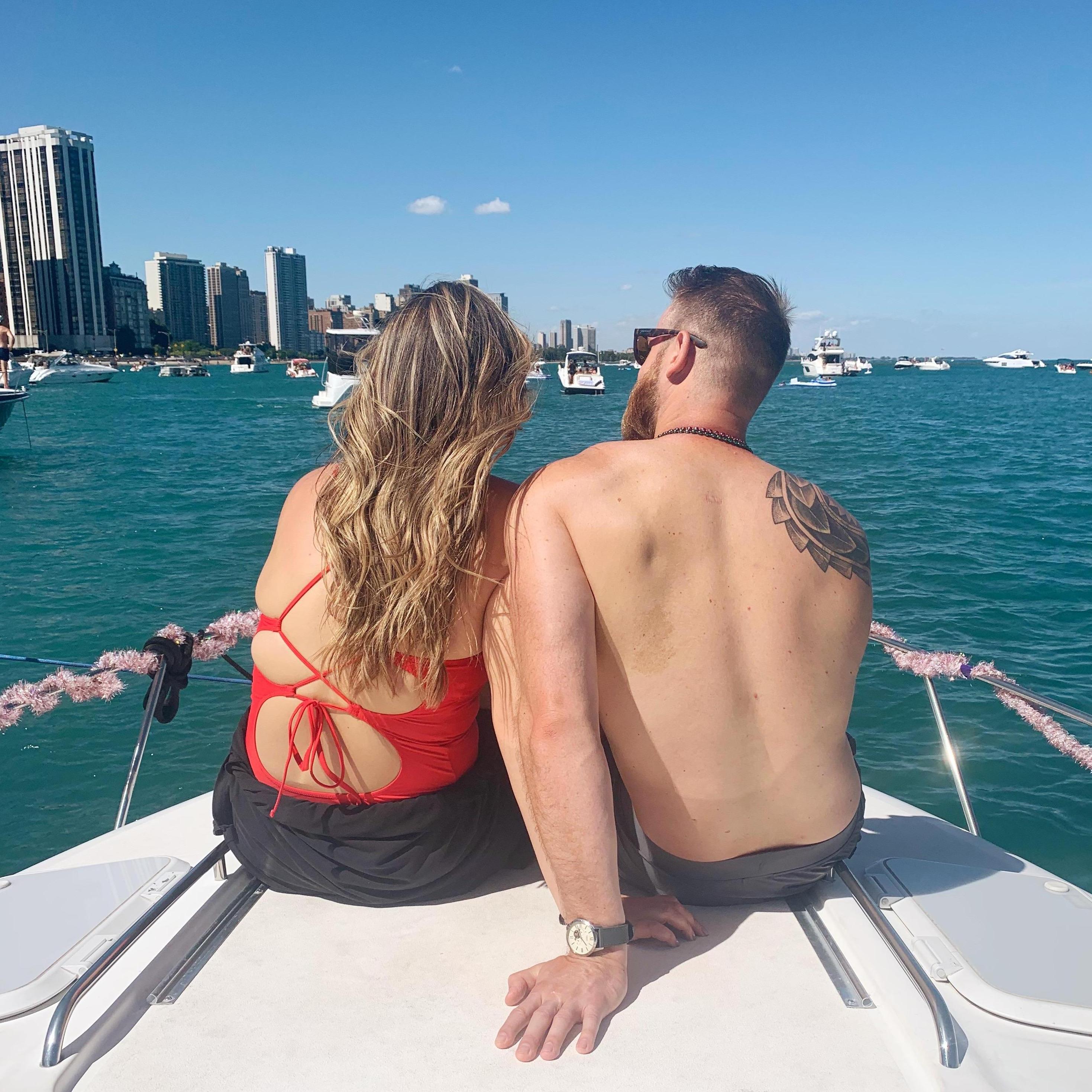 We're on a boat in Chicago! This was our first weekend away as a couple.