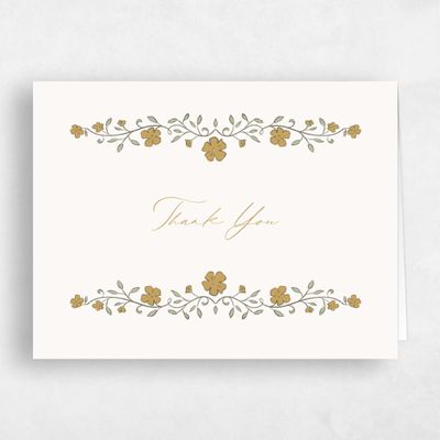Dijon, Beige Wedding Thank You - Moira Landscape