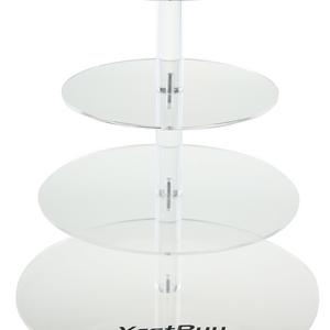 YestBuy 4 Tier Maypole Round Wedding Party Tree Tower Acrylic Cupcake Display Stand (12.8 Inches)