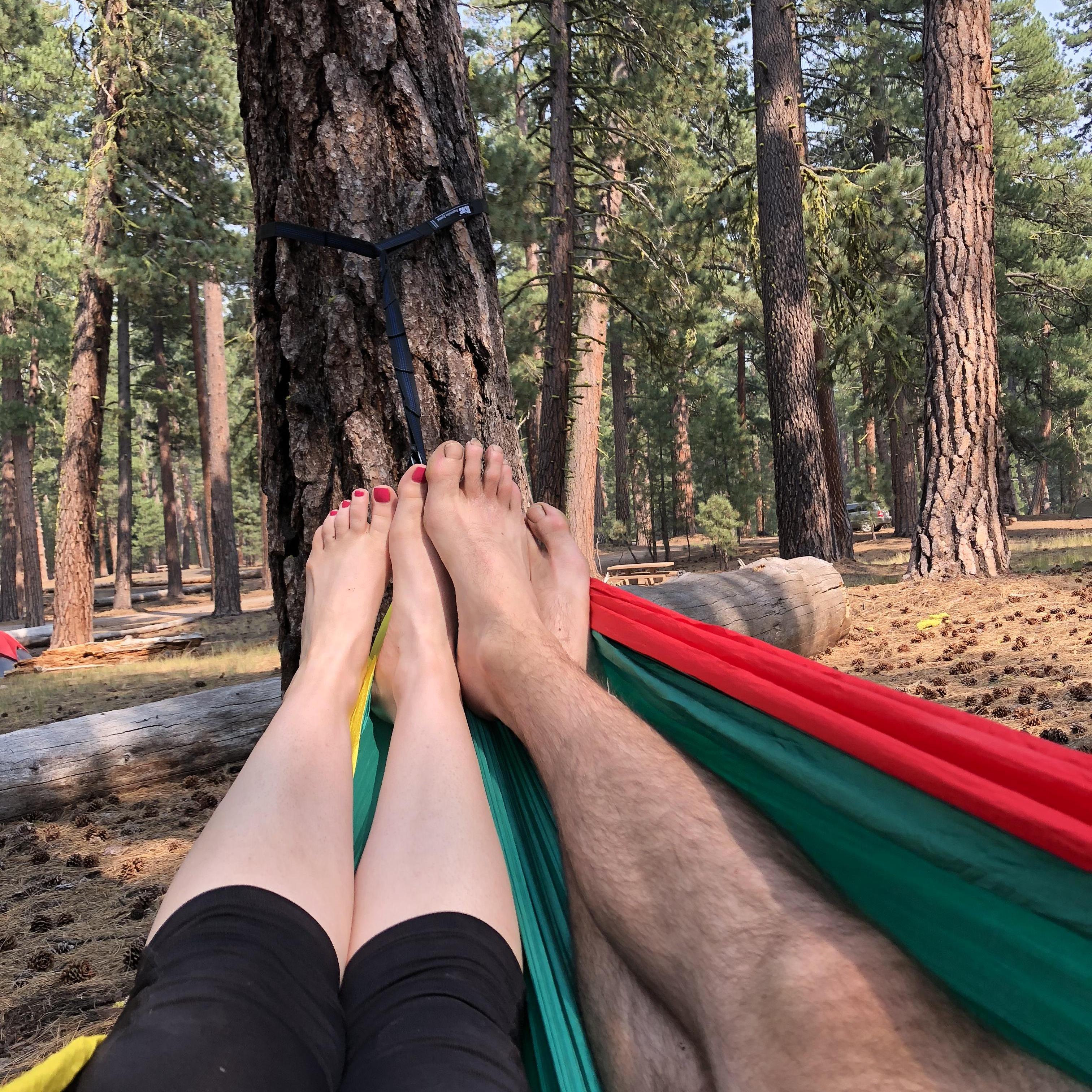 The outdoors make us happy.