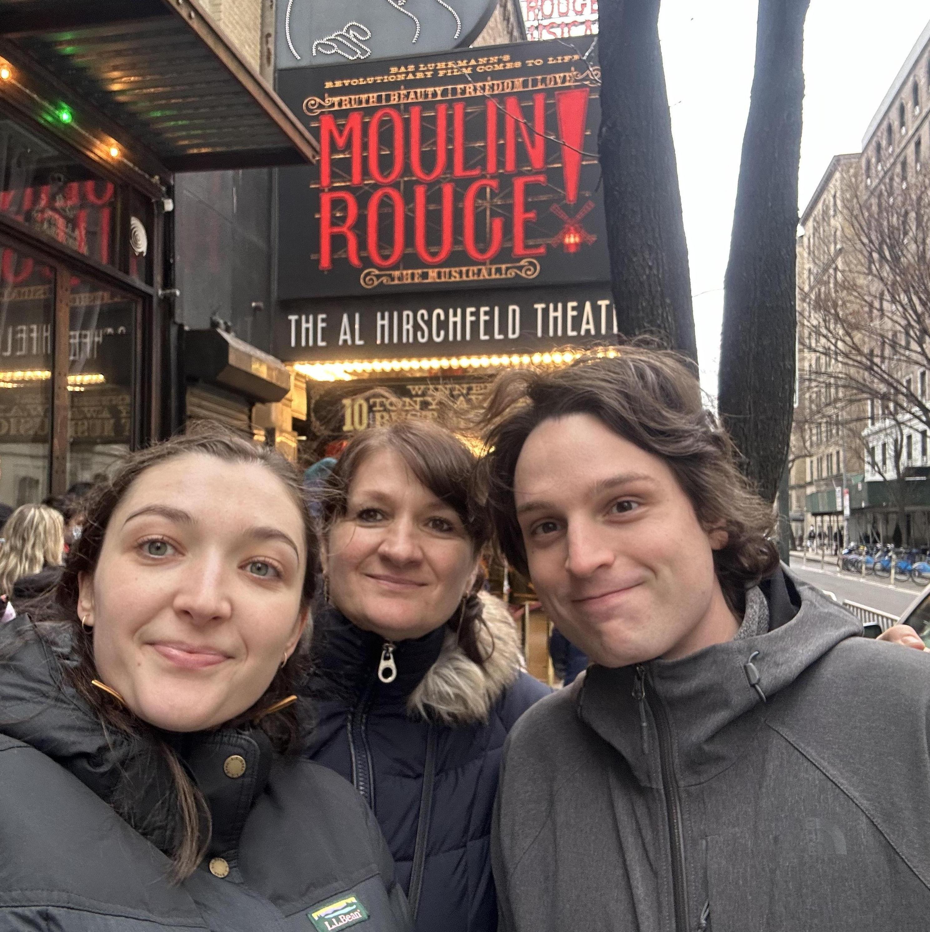 Taking Donna Galka to her first Broadway Show - Moulin Rouge!