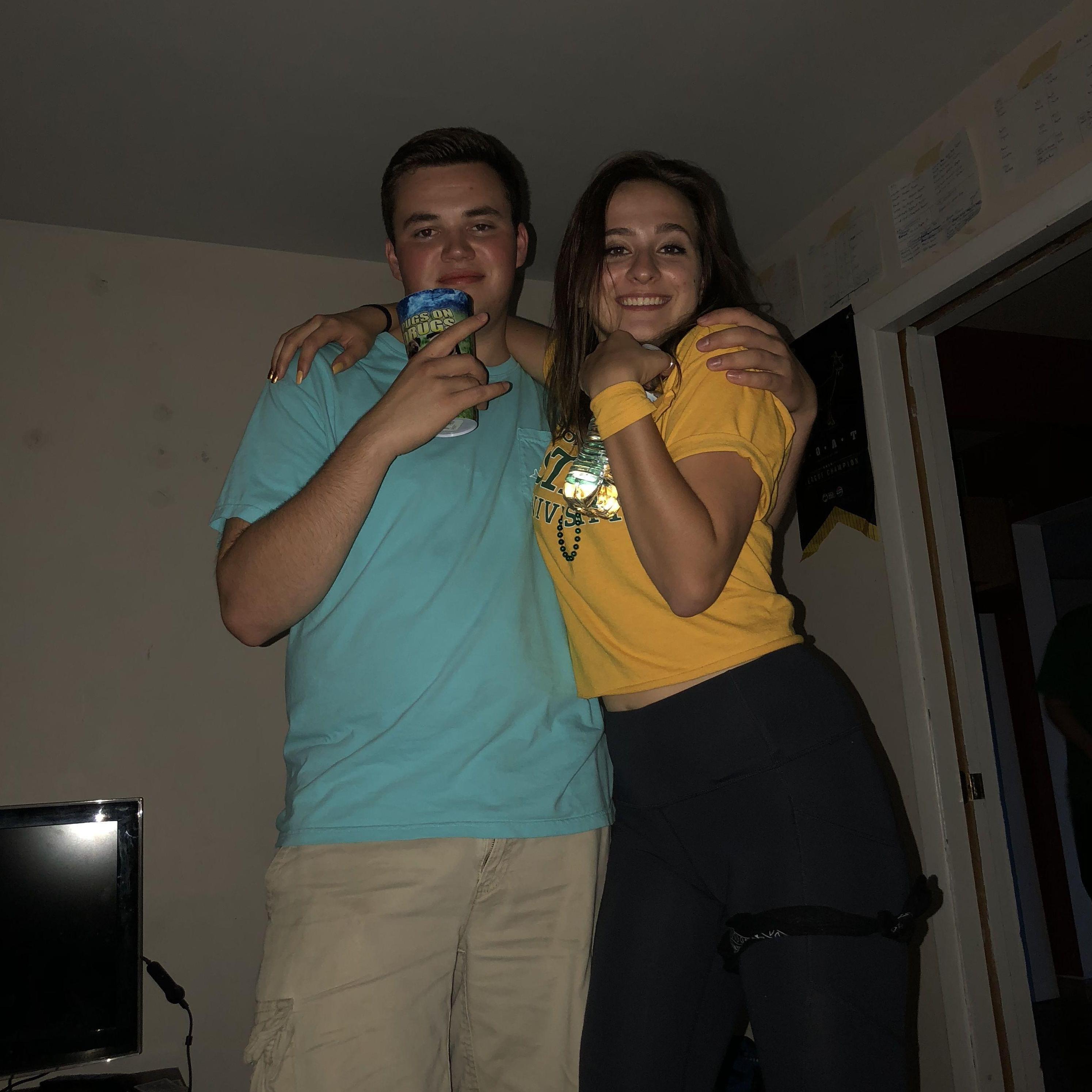 Our first picture together! It was taken during Homecoming week at the college we attended, North Dakota State University. September 2018.