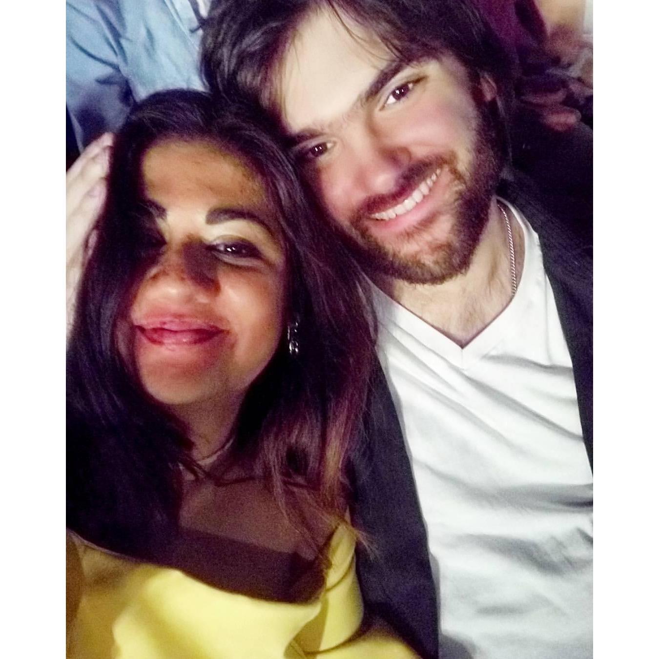 Our first concert together was on August 4th, 2017. We saw Coldplay and apparently, we kiss each other too much because Veramis' lipstick is a messed.