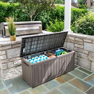 Outdoor Storage Deck Box with Wheels