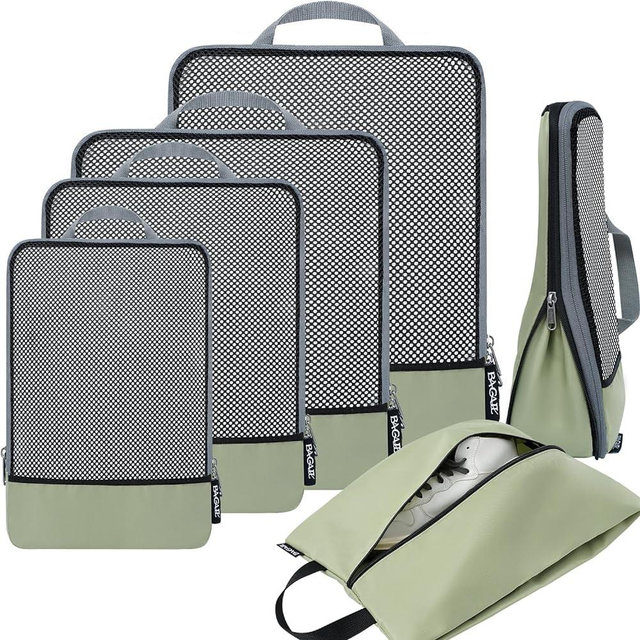 BAGAIL 4 Set/5 Set/6 Set Compression Packing Cubes Travel Accessories Expandable Packing Organizers