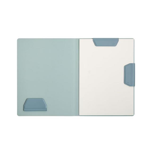 LHiDS Creative Magnetic Business Portfolio Lite Resume Padfolio Organizer with Clipboard, Paper Clip, Writing Pad, Pen/Card Holder, Magnetic Closure for Work, School and More (Sky Blue, A4/Letter)