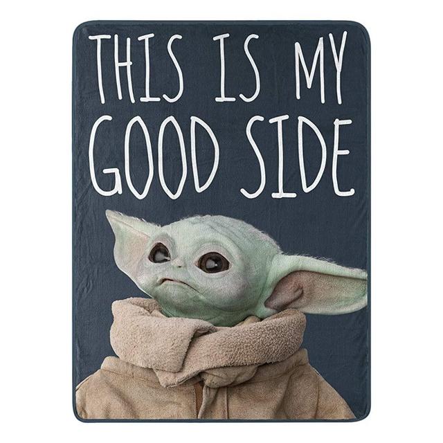 Seven Times Six Star Wars The Mandalorian Good Side Super Plush Throw Blanket 46" x 60" (117cm x 152cm)