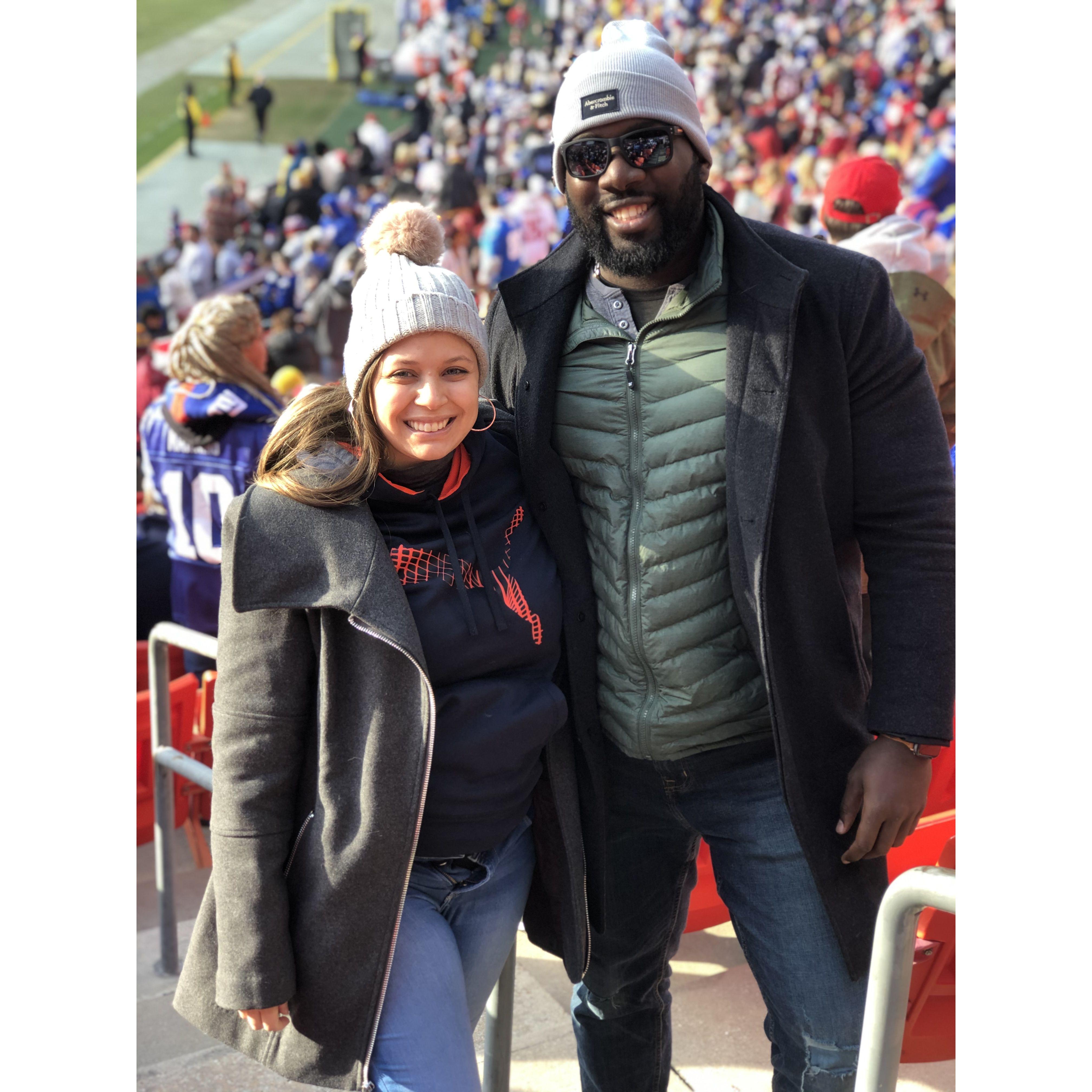 Our First Pro Football game together