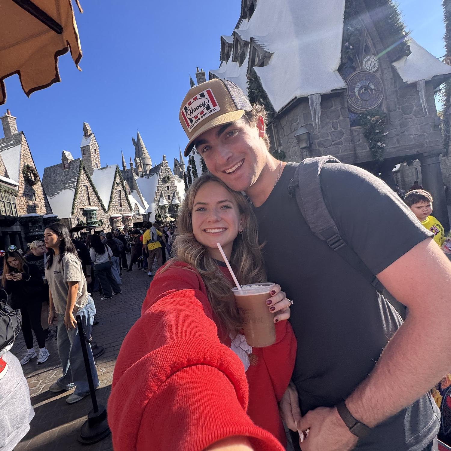 We got to go to Universal Studios the day after getting engaged, it was so sweet!