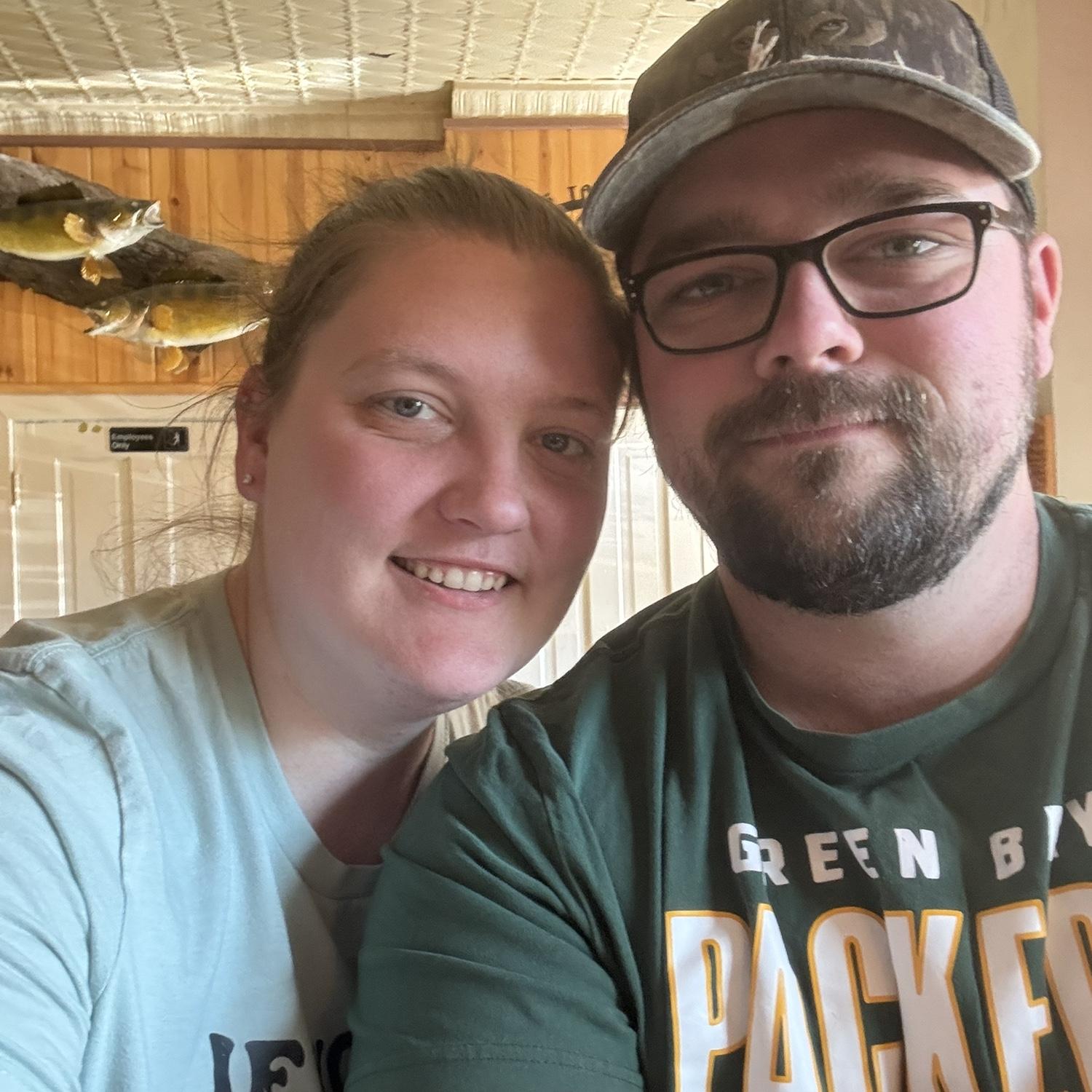 October 2024- (Dating for 1 year) Packer Game at Prairie Tavern- our favorite little bar that has since closed.