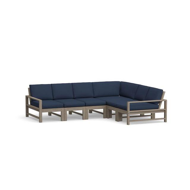 Indio 6-Pc Sect Cushion Set (1 Cnr, 3 Armls, 1 LA, 1 RA), Sunbrella® Rain; Cobalt