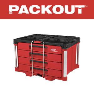 PACKOUT 22 in. Modular 4-Drawer Tool Box with Metal Reinforced Corners and 50 lbs. Capacity