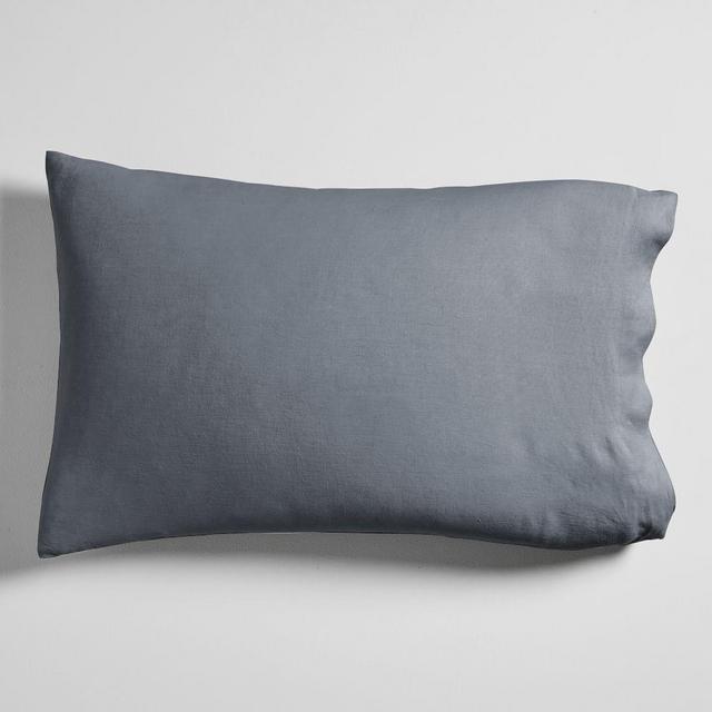 European Flax Linen Sheet Set, Standard Pillowcase Set, Graphite