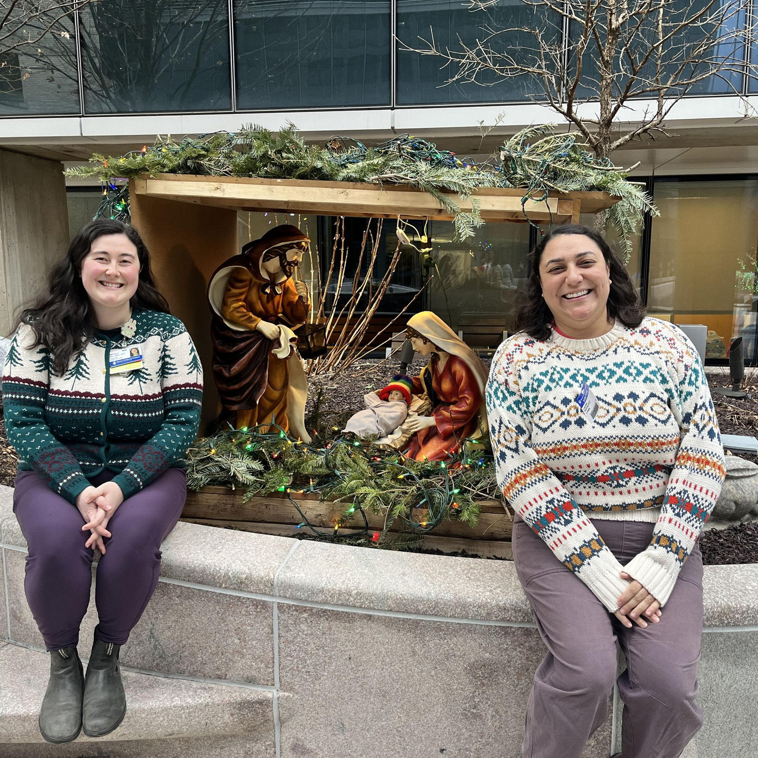 Away in a Manger - Laura got to be Mrs. Claus at Boston Children's Hospital with Chaplain Mikhala!