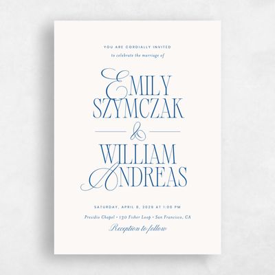 Multi-Colored Wedding Invitation - Thisbe Classic