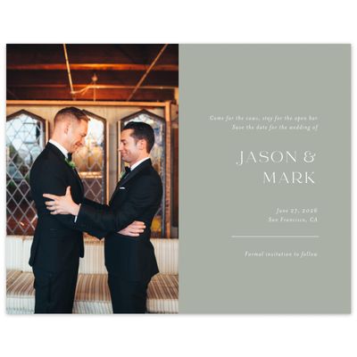 Pale Sage, Green Wedding Digital Save the Date - Corao Photo