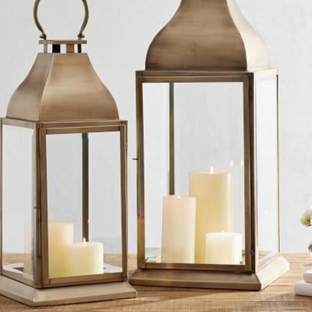 Chester Brushed Brass Lantern- Small