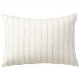 Muji Linen Plain Weave Pillow Case Off White Stripe
