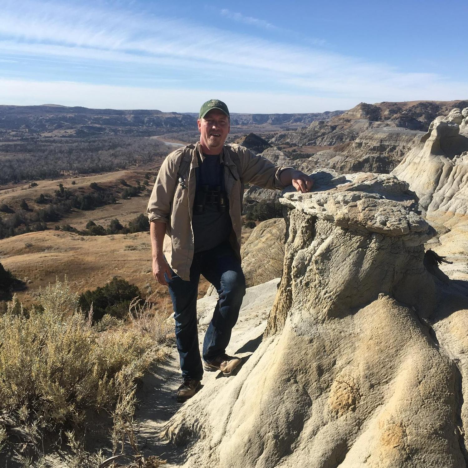 Oct. 2018- Hiking through Teddy Roosevelt National Park in ND