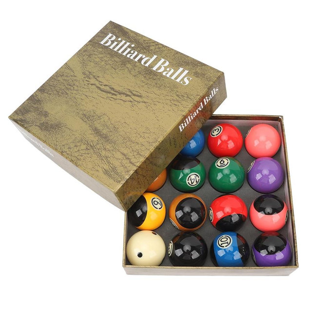 BTSEURY Billiard Balls Set, Resin High Friction Professional TV Pool Balls Set for Tournament Practice 2.25in