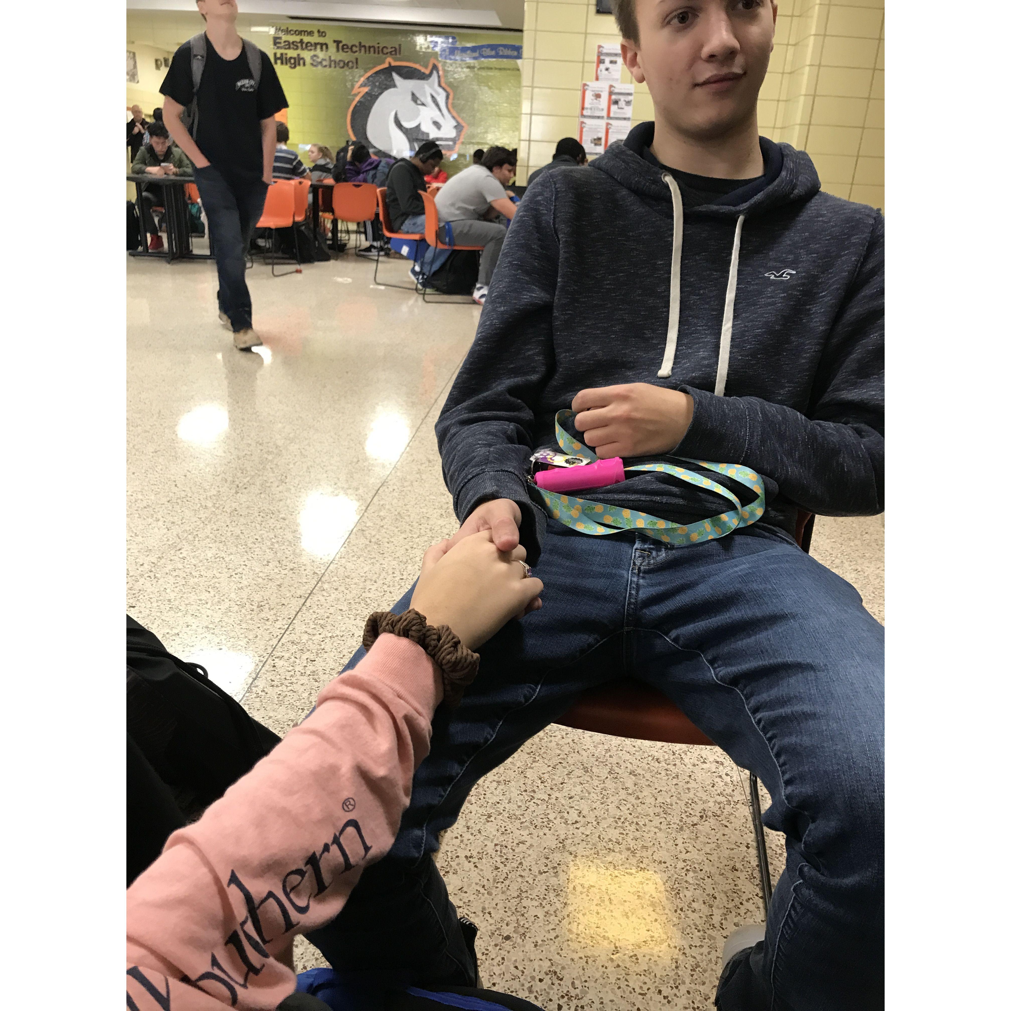 We started hanging out every day before classes