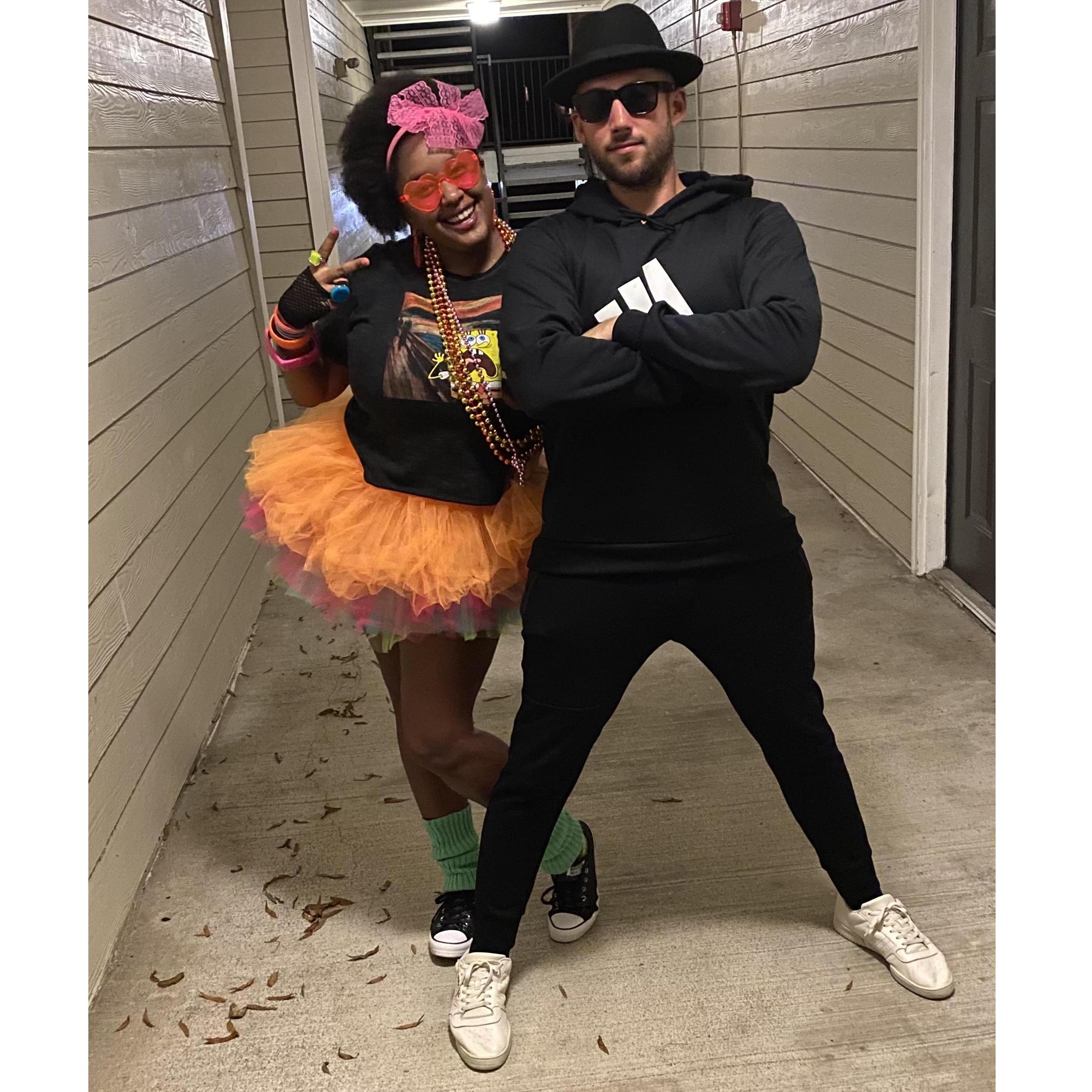 I LOVE Halloween! I make Tommy dress up with me every year! This was 2020 for our Blast From the Past 80s costumes! Tommy was Rev Tom and I was his groupie haha