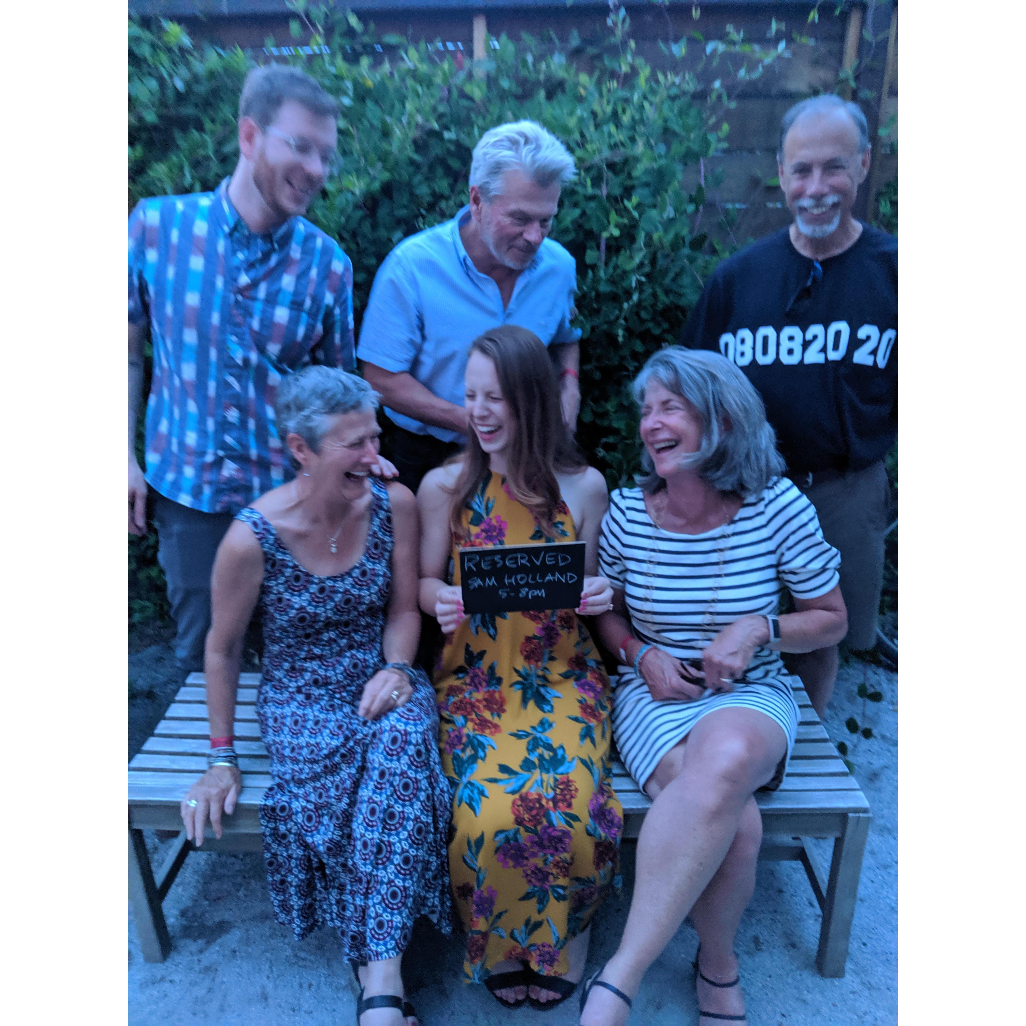 Our family celebrating us at our Engagement Party in Brooklyn