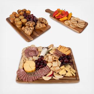 3-Piece Acacia Wood Servings Boards