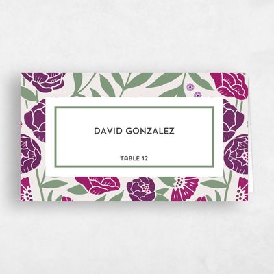 Light Greige, Beige Wedding Place Card - Kearney