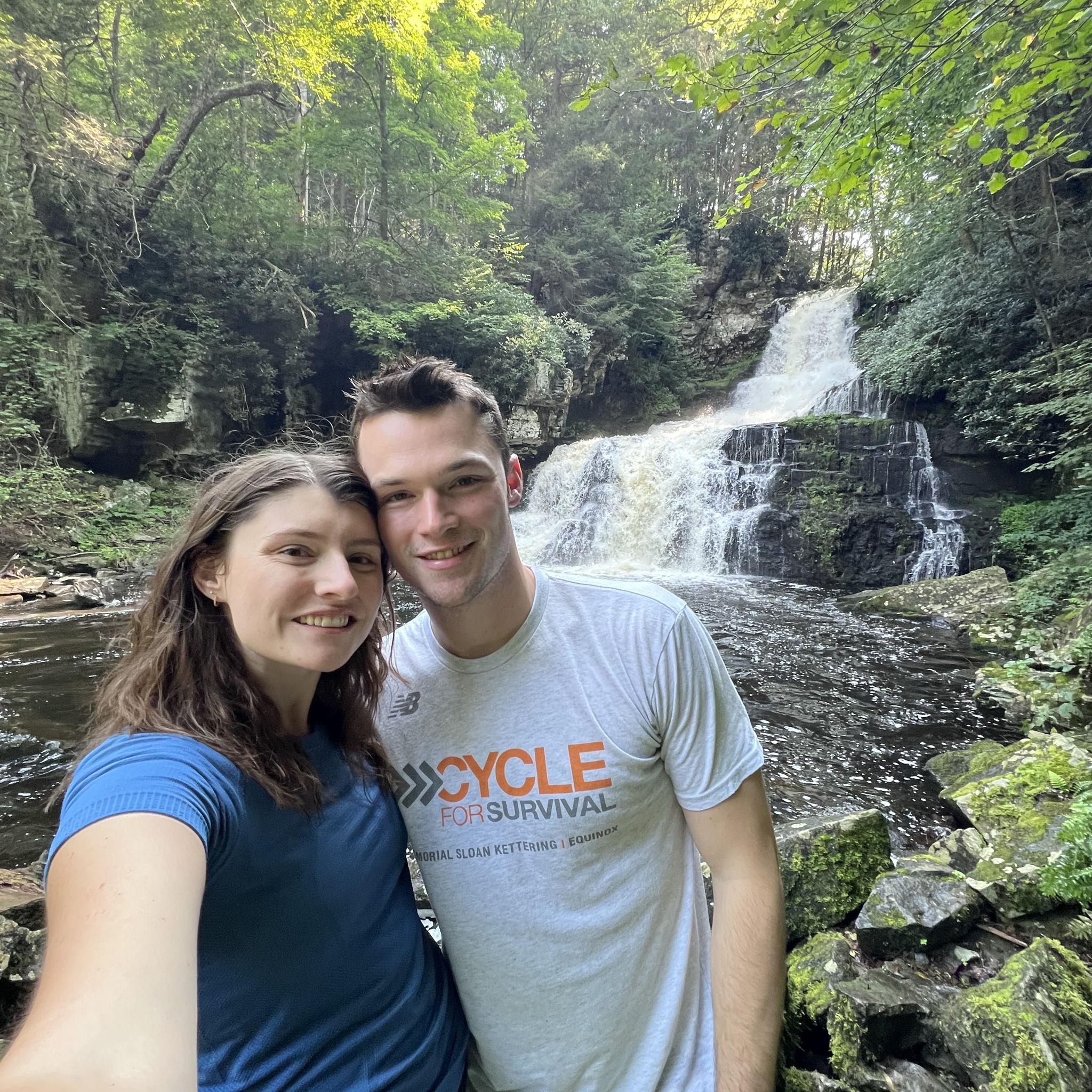 The waterfall at Lake Paupac