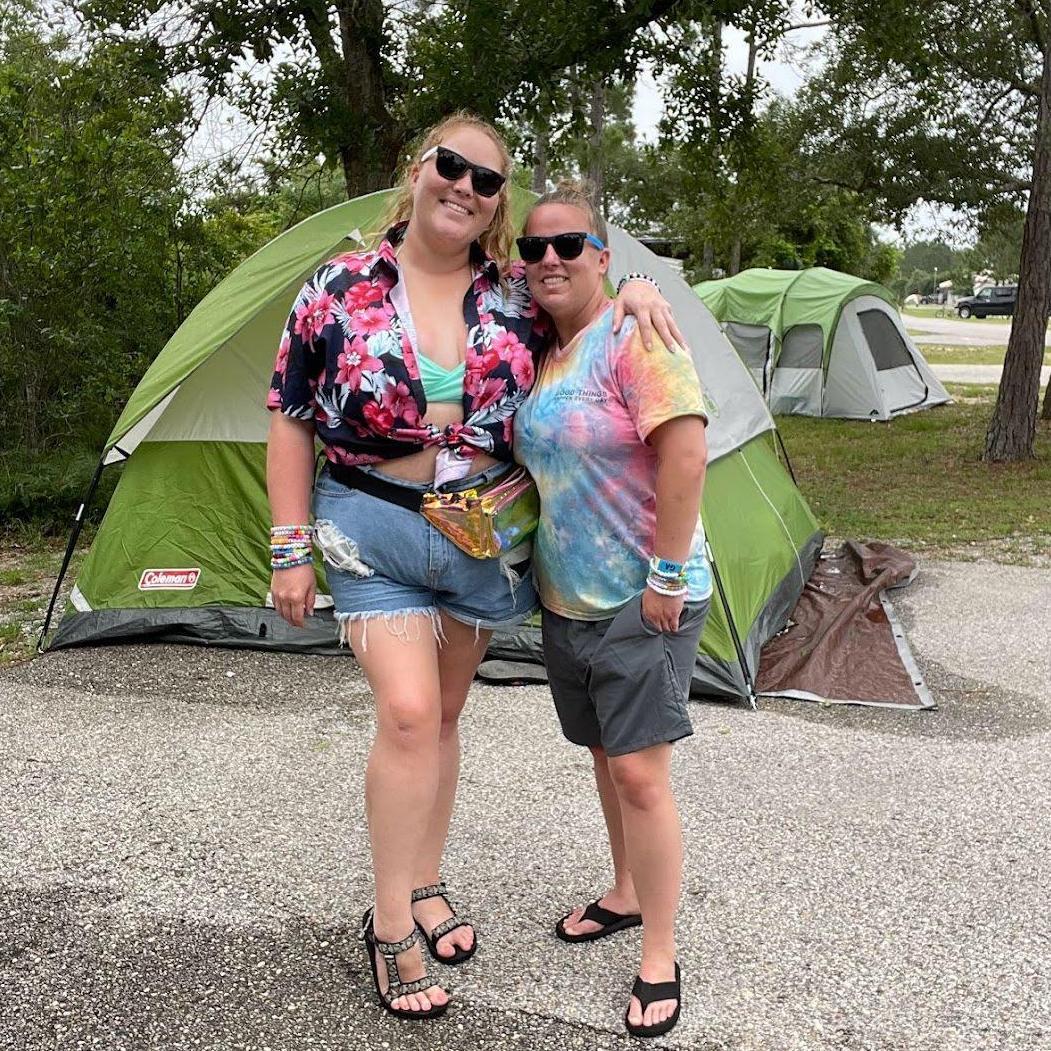 Hangout Music Festival 2022 - You may not be able to tell but we were sore, sunburnt, dehydrated, and exhausted in the pic. However we made some of the best memories this trip.