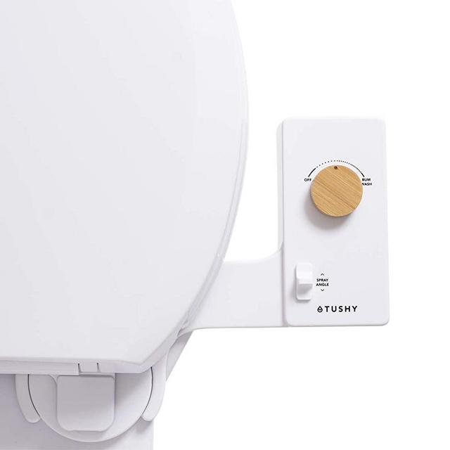 Tushy Classic 3.0 Bidet Toilet Seat Attachment - A Non-Electric Self Cleaning Water Sprayer with Adjustable Water Pressure Nozzle, Angle Control & Easy Home Installation (Bamboo)