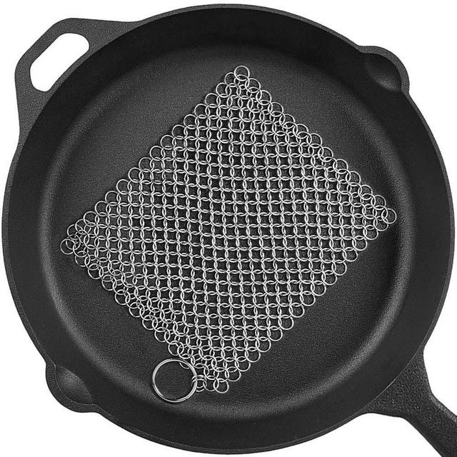 Chainmail Scrubber for Cast Iron Pans