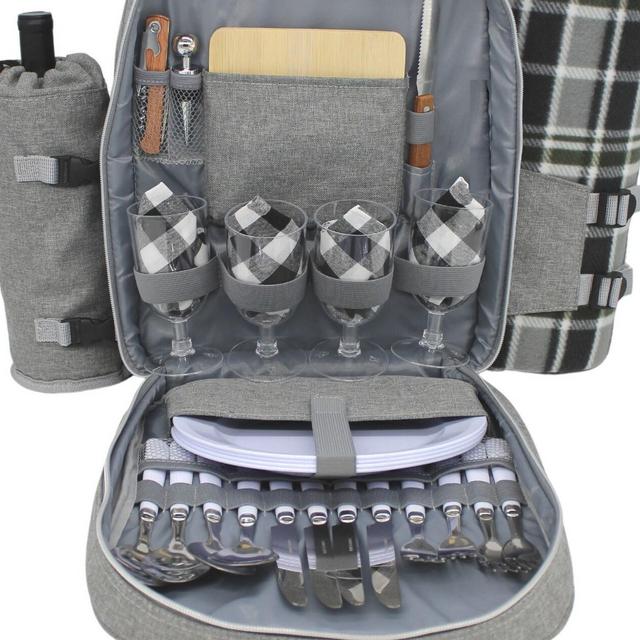 Four Person Picnic Backpack Basket ,Great...