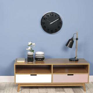 Mr. White Numbers Wall Clock