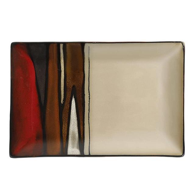 Gibson Overseas, Inc. Matrice Red, Serving Platter, Multi color