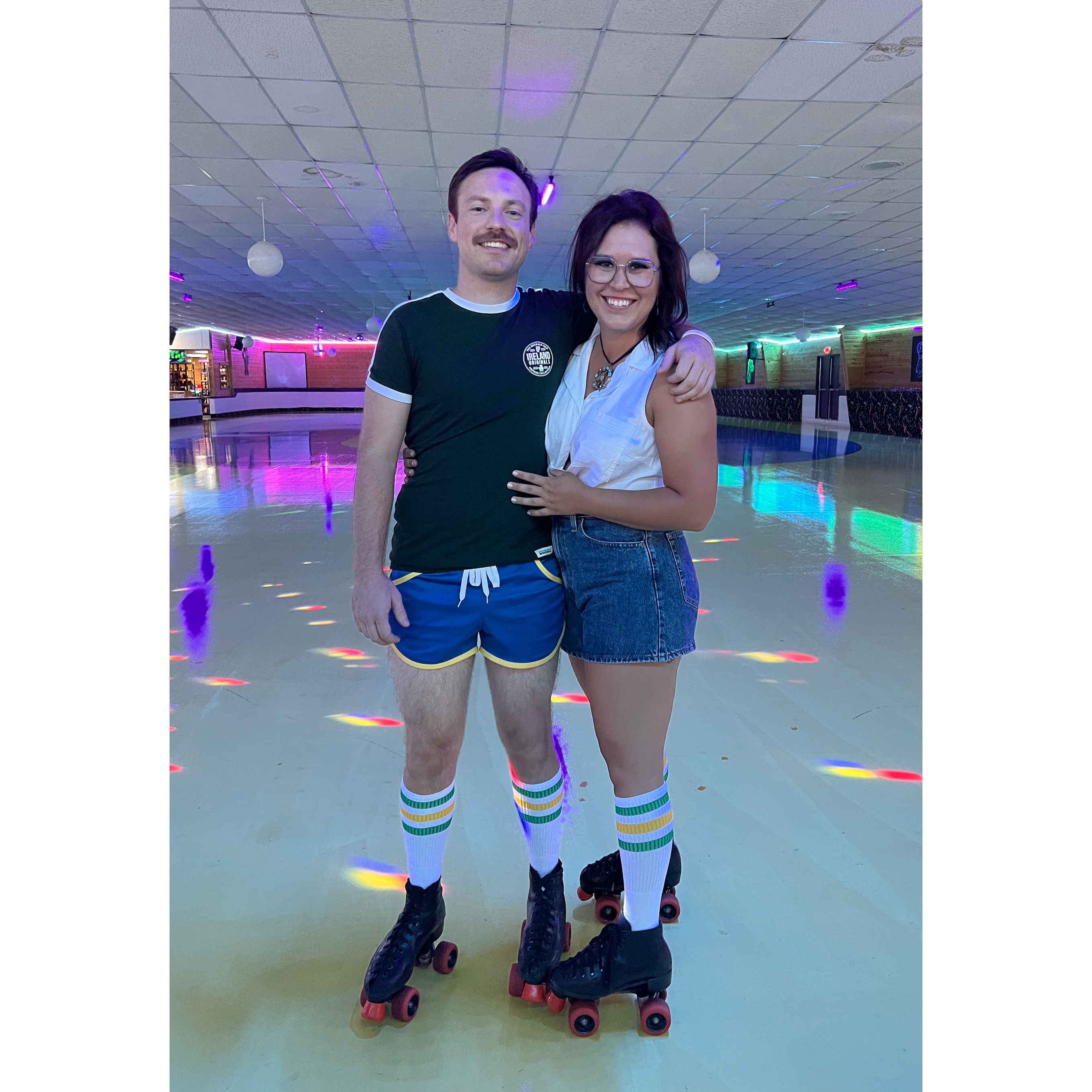 Chelsea's (and Sarah's!) 34th birthday party. 80's skating theme!