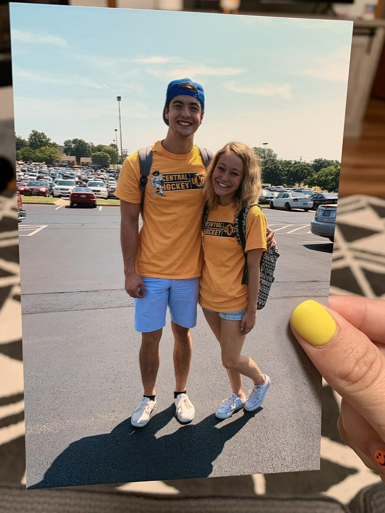 Our oldest picture together! Note that it is a picture of a picture because we can't find the original! Luckily, Kayla had it printed out! This picture is from around 2014.