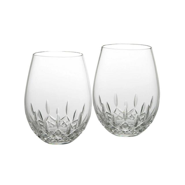 Lismore Essence Stemless Red Wine Glasses 12 Oz, Set of 2