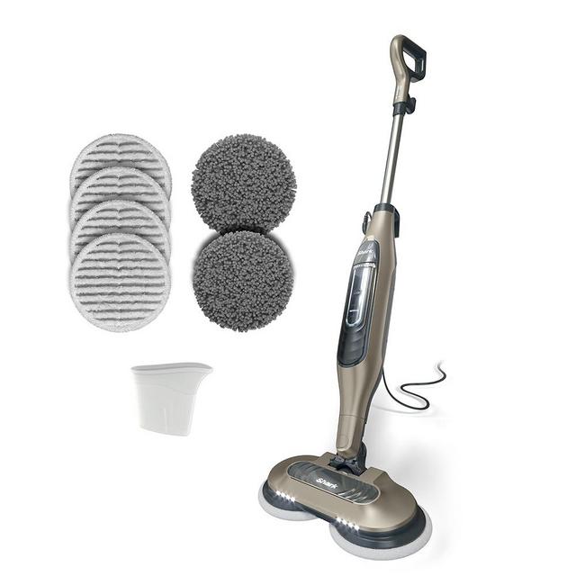 Shark Steam & Scrub All-in-One Scrubbing and Sanitizing Hard Floor Steam Mop, Designed for Hard Floors, with 4 Dirt Grip Soft Scrub Washable Pads, 3 Steam Modes & LED Headlights, S7005