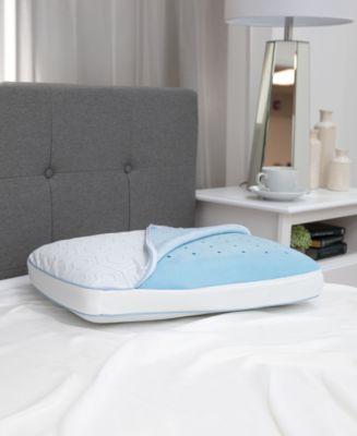 SensorGel - Arctic Gusset Gel-Infused Memory Foam Pillow with Cool Coat Technology - Oversized