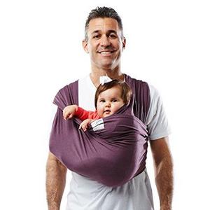 Baby K’tan ORIGINAL Cotton Wrap-style Baby Carrier, Eggplant, Large
