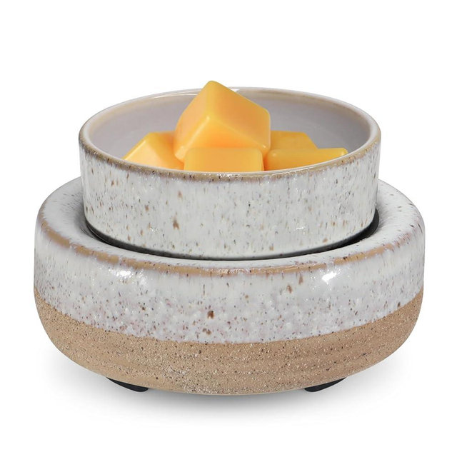 copinpin Wax Melt Warmer, Ceramic Candle Melter Melting Wax 3-in-1 Oil Burner Electric Fits Yankee Large Jar, Scented Candle Holder for Home Decor Gifts for Mom Grandma Women Girls